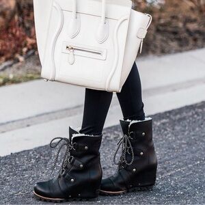 SOREL Joan of Arctic Mid Wedge Shearling Boots